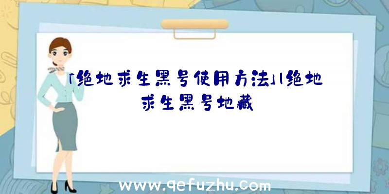 「绝地求生黑号使用方法」|绝地求生黑号地藏